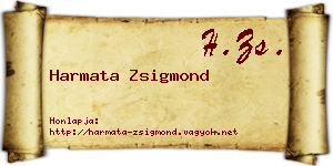 Harmata Zsigmond névjegykártya